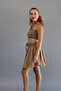 Mini Linen Closure Skirt - 4