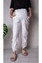 Women's Pregnant Sweatpants with Elastic Cuffs Jogger Pants - White - 3