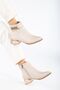 Daily Women's Boots with Stone Pearl Heels Beige - 2