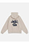 Women's Chaotic Star Printed Hooded Fleece Oversize Sweatshirt