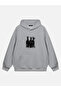 Unisex Doberman Printed Hooded Fleece Oversized Sweatshirt