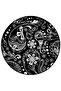 Mira Round Black and White Ethnic Patterned Woven Base Decorative Carpet 5729 - 2