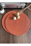 Volonte Orange Jute American Service 2-Piece Knitted Wicker Plates - 2