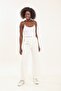 Women's High Waist Wide Leg Pleated Flowy Fabric Palazzo Trousers - 3