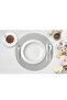 Volonte Cream Jute American Service 2-Piece Knitted Straw Plates - 5