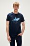 Shark T-shirt Navy Blue Printed Men's T-Shirt - 2