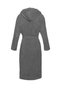 Bathrobe 100% Cotton Women / Men Unisex Bathrobe Anthracite Gray Curly Hooded Large Size - 3