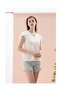 Spring Flower Viscose Women's Pajama Set Blue