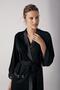 Women's Long Chiffon Satin Detailed Long Sleeve Viscose Dressing Gown 8600 - 2