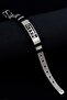 Men's Steel Bracelet - Wicker Cord with Turkish Text in Turkish Script, for Lover, Spouse, Father, Friend - 7