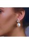 Zircon Jewelled Pearl Earrings Jewelled Earrings Ball Pearl Earrings