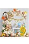 9 Years Safari Patterned Foil Balloon Birthday Party Set - Ornament