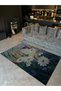 Oil Painted Look Daisies and Butterfly Detailed Woven Base Decorative Carpet 5750 - 3