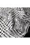 Twill Silk Scarf - Tweed Plaid - Black White - 3