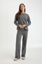 Anthracite Knitwear Trousers Wide Leg Wide Loose Leg Thessaloniki Fabric Basic Plain D0361Ax24Au - 5