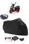 Asian as 150 t Rear Bag Compatible Tarpaulin Black Motorcycle Tarpaulin (Lock Compatible)