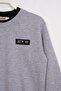 Gray Color Boy's Sweatshirt with Garnished Collar and Sleeves - 2