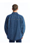 Regular Fit Long Sleeve Men's Jean Shirt (W4) - 4