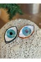Green Bone Peg Hair Clip - Eye Pattern (1 Pc) - 8