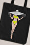 Large Straw Hat Trend Black Unisex Canvas Bag Gabardine Canvas - 2