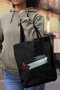Palestine Black Unisex Gabardine Canvas Bag - Palestine - 4