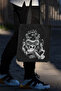 Black Unisex Cigar Smoker Gorilla Canvas Bag - Gabardine - 3