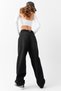Vane's Buckle Detailed Loose Cut Wide Leg Comfortable Baggy Jean Jeans Loose Women's Trousers - 2