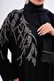 Fabric Dubai Silk Luxury Abaya Platinum Lace Quality Hijab Outerwear for Special Occasions - 7