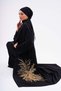 Fabric Dubai Silk Luxury Abaya Gold Lace High-Quality Modest Outerwear for Special Occasions - 8