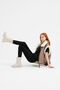 Women's Laceless Boots Flat Long Model with Serrated Sole - 7