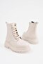 Women's Lace-up Boots Comfortable Shoes with Thick Serrated Soles - 6