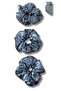 مجموعة نسائية مكونة من 3 قطع من مشبك Scrunchie من الخبز المطاطي والترتر