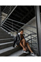 Hooded Black Gray Leather Jacket - 3