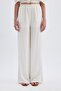 Crinkle Viscose Trousers Wide Leg Wide Loose Leg Basic Plain High Waist Standard Length Z5705Az24Sm - 3