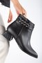 Daily Women's Boots Black with Stone Pearl Heels - 5