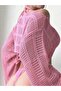 SUMMER KNITWEAR HOLE HOLDER SPANISH SLEEVE WIDE COLLAR CROP BLUZ BEACH BLUZ - 3