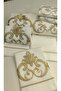 Bedding Set, Maras Handwork Gold and Silver Glitter Embroidered Cotton Satin Duvet Cover Set 6 Pieces