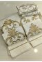 Bedding Set, Maras Handwork Gold and Silver Glitter Embroidered Cotton Satin Duvet Cover Set 6 Pieces - 3