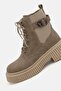WOMEN'S MINK SUEDE GENUINE LEATHER LACE-UP BOOTS & BOOTIES - 6