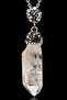 Certified Raw Embroidered Crystal Quartz Necklace with Zircon Stone - 2