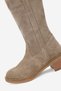 Women's Mink Suede Genuine Leather Zippered Short-Heel Short Boots - 5