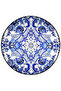 Mira Round Blue White Patterned Woven Base Decorative Carpet 5735 - 4