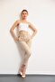 Women's Thick Belted High Waist Fabric Trousers - 2