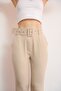 Women's Thick Belted High Waist Fabric Trousers - 5