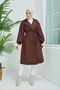 Belted Brown Balloon Sleeve Trench - 5