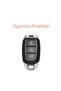 Luxury Hyundai I30 Ix25 Ix35 Kona Elantra Accent Santa Fe 3 Button Nano Key Case Cover White Gold - 2