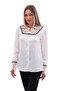 Large Size Lace Detailed Embroidery Shirt - G0051 - 5