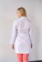 Shirt Collar Medium Length White Women Doctor Teacher Lab Coat - 4