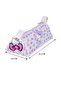 Pencil Case Love Kitty Themed Triangle Design Vegan Leather (Pen Holder and Makeup Bag) - 3