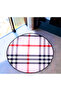 Mira Round Black Red Plaid Patterned Woven Base Decorative Carpet 5740